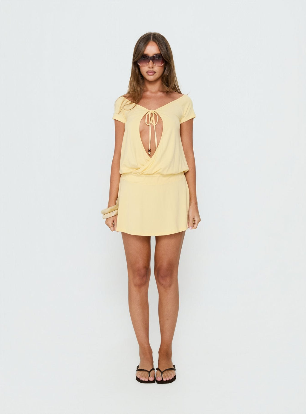 Vestido corto Papino limón