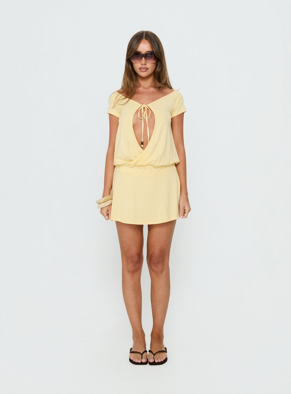 Vestido corto Papino limón