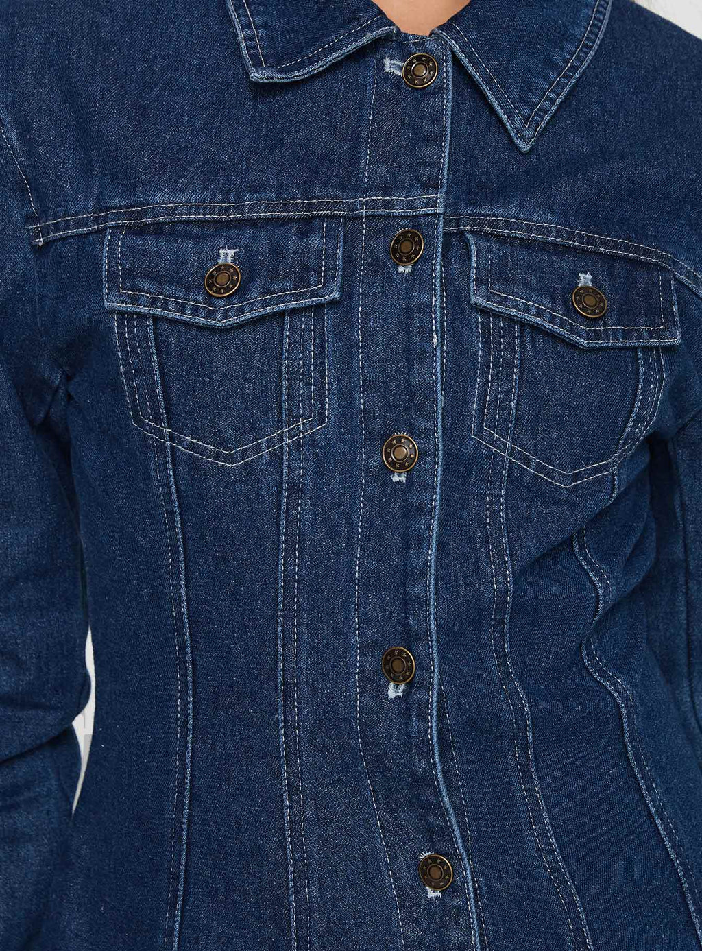 Chaqueta Rider de mezclilla azul