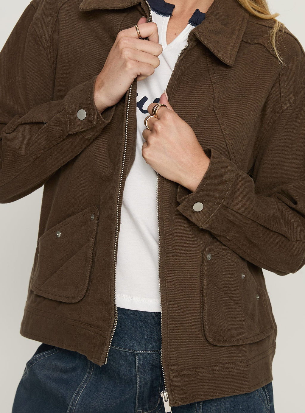 Chaqueta Nelsie de corte oversize con cuello, color verde