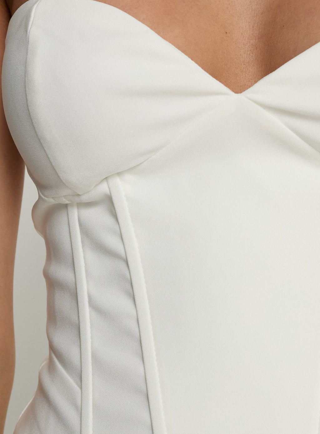 Minivestido corsé Loryn Sweetheart blanco