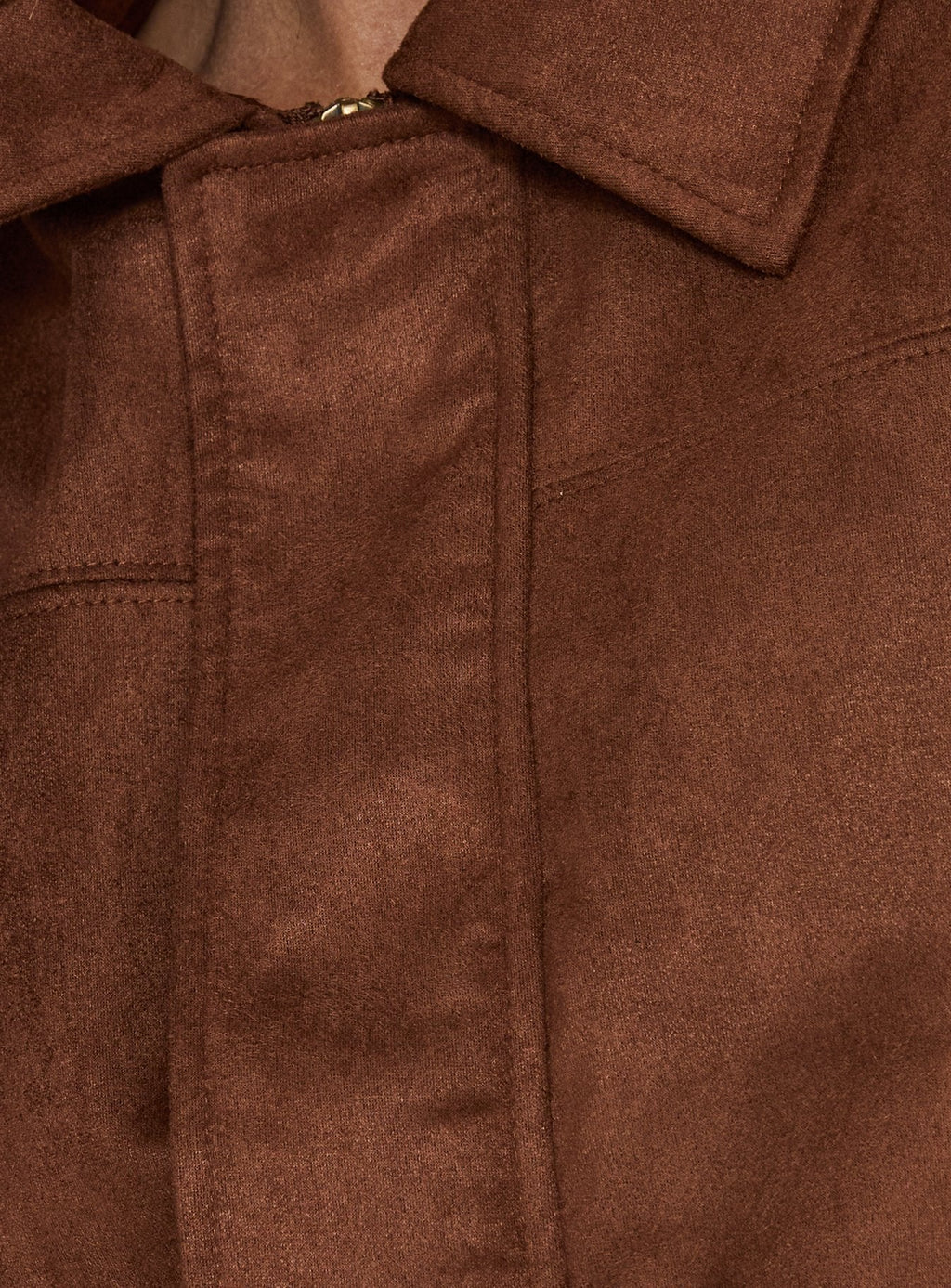 Chaqueta bomber de antelina iluminada color caramelo