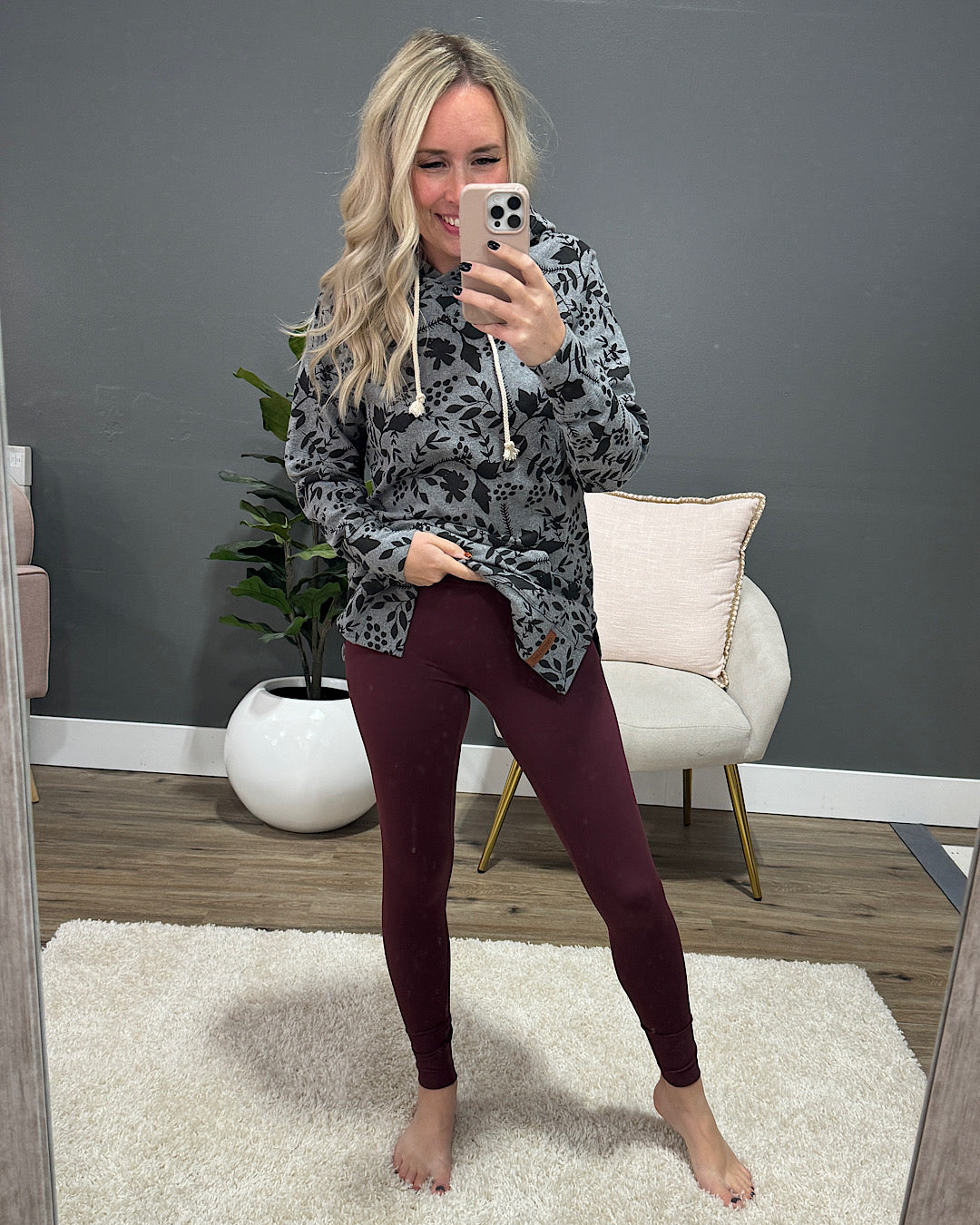 Leggings Ampersand Ave Game Changer - Color vino EN OFERTA