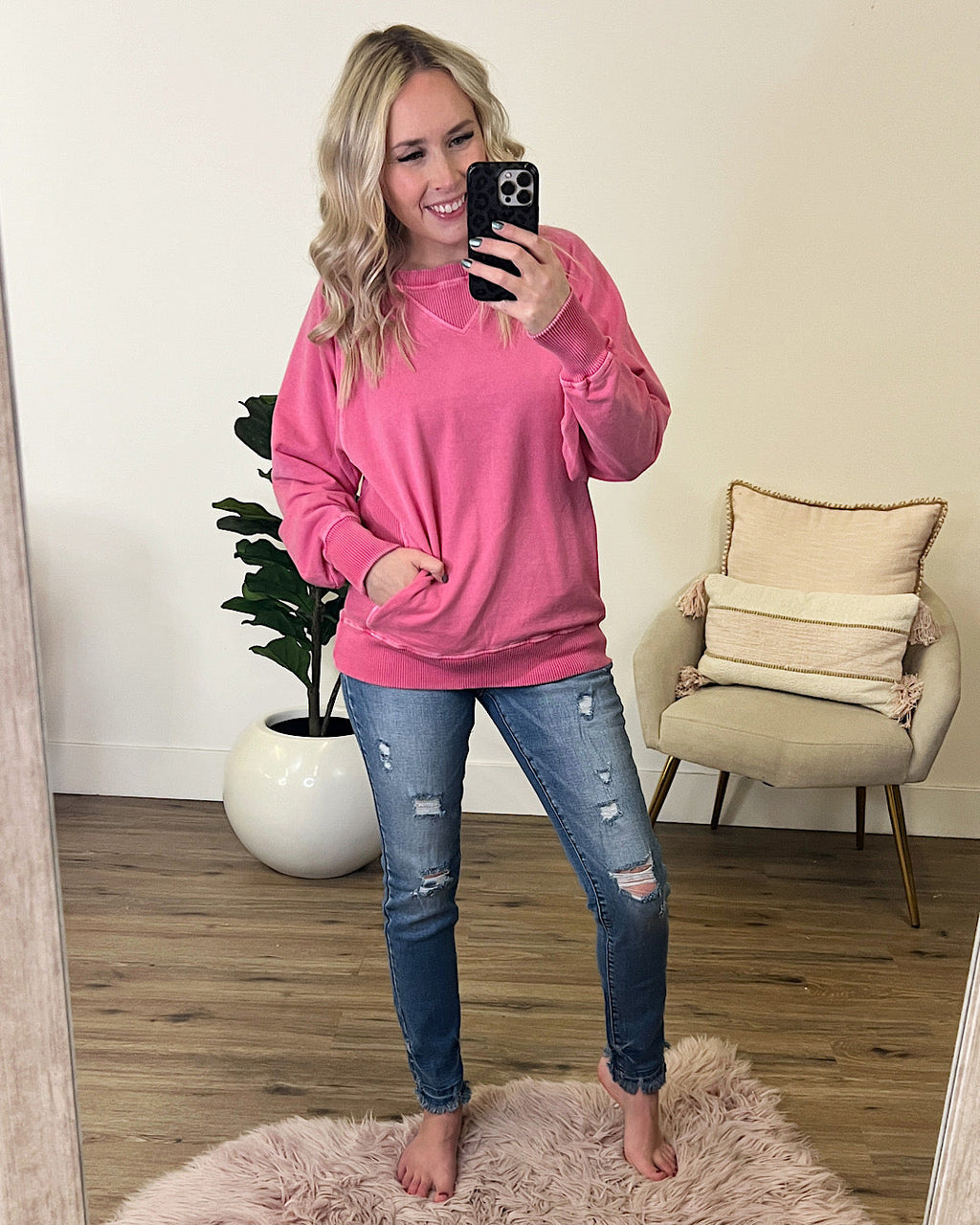 Sudadera Girlfriend - Fucsia VENTA FINAL