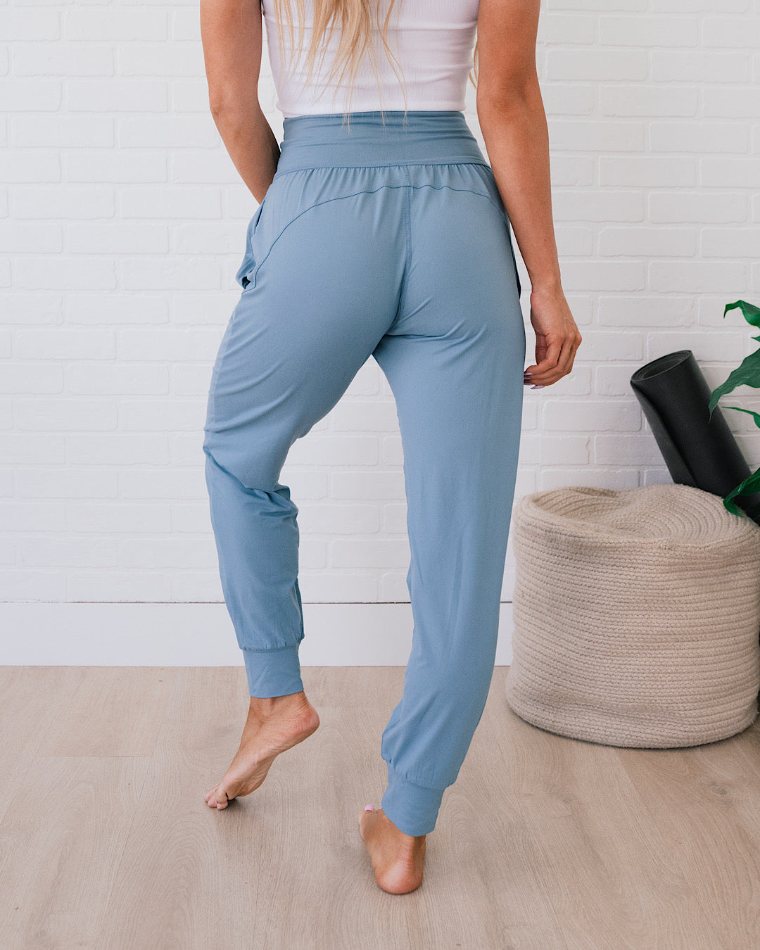 Pantalones de yoga - Azul polvoriento