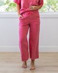 Pantalones anchos de tela scuba Kendall - Rosa Brink