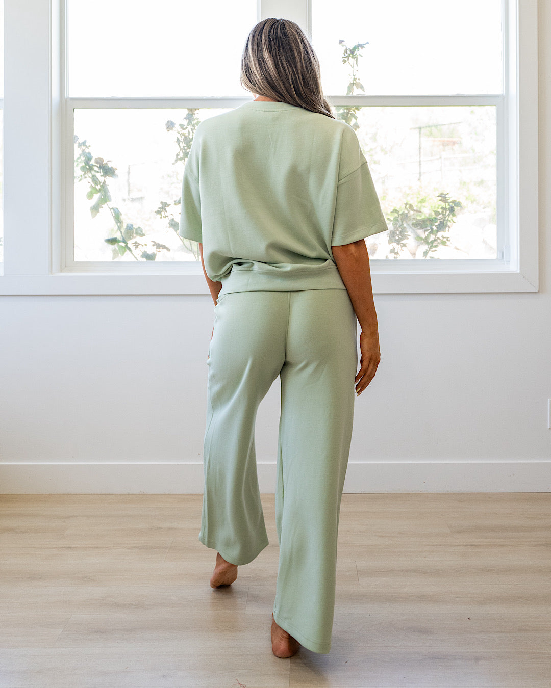 Top de neopreno Macey - Crema de pistacho