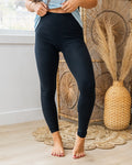 Leggings de felpa de talle alto Mono B - Negro