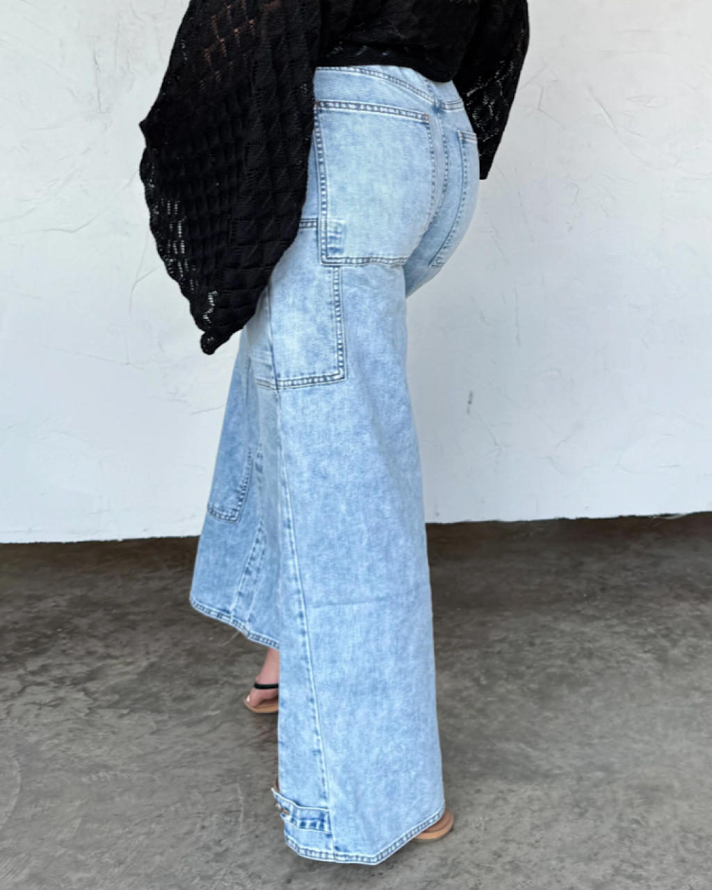 Jeans de pierna ancha con amarre en la cintura Blakeley Say Yes VENTA FINAL