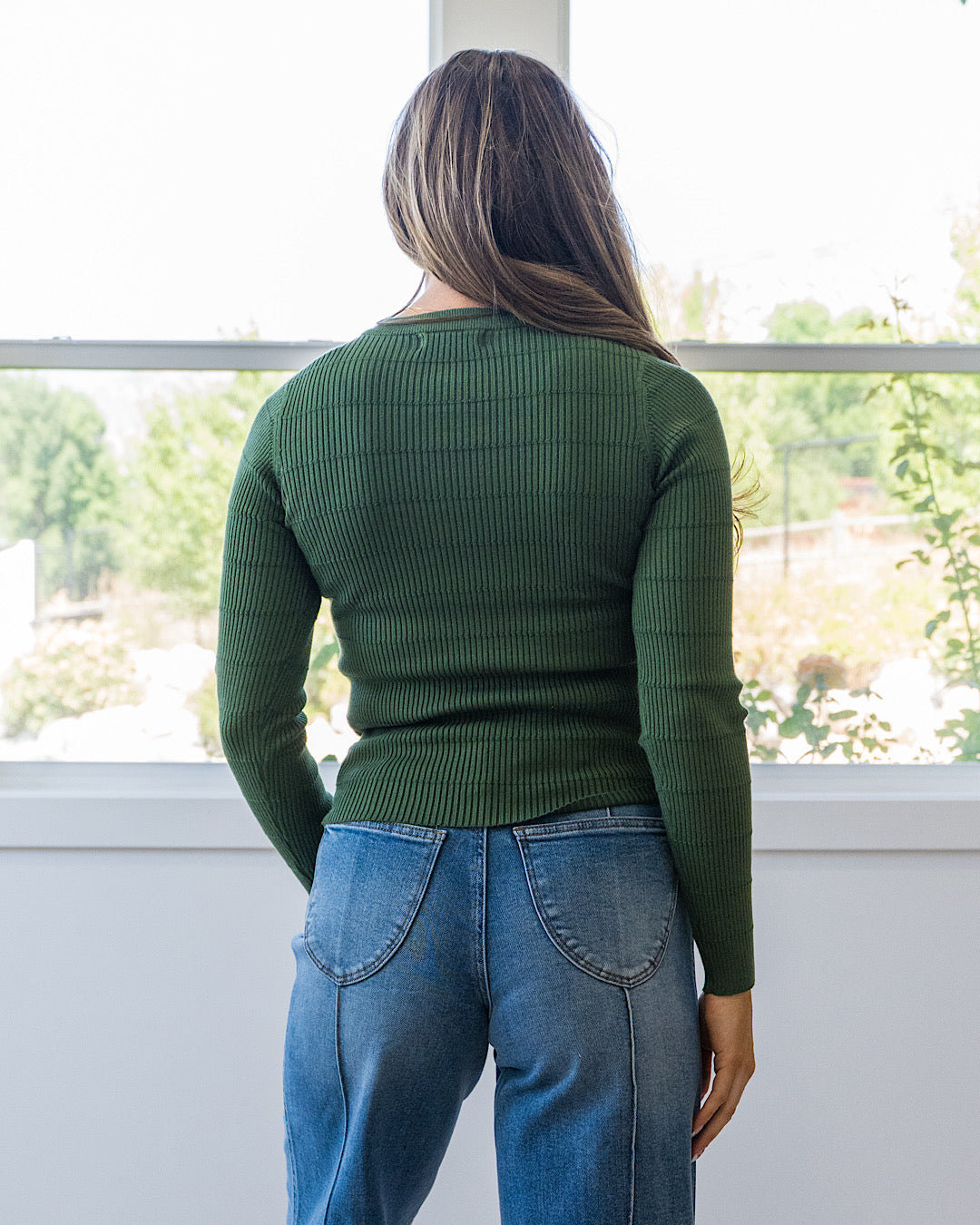 ¡NUEVO! Suéter Kaya de rayas en relieve - Musgo