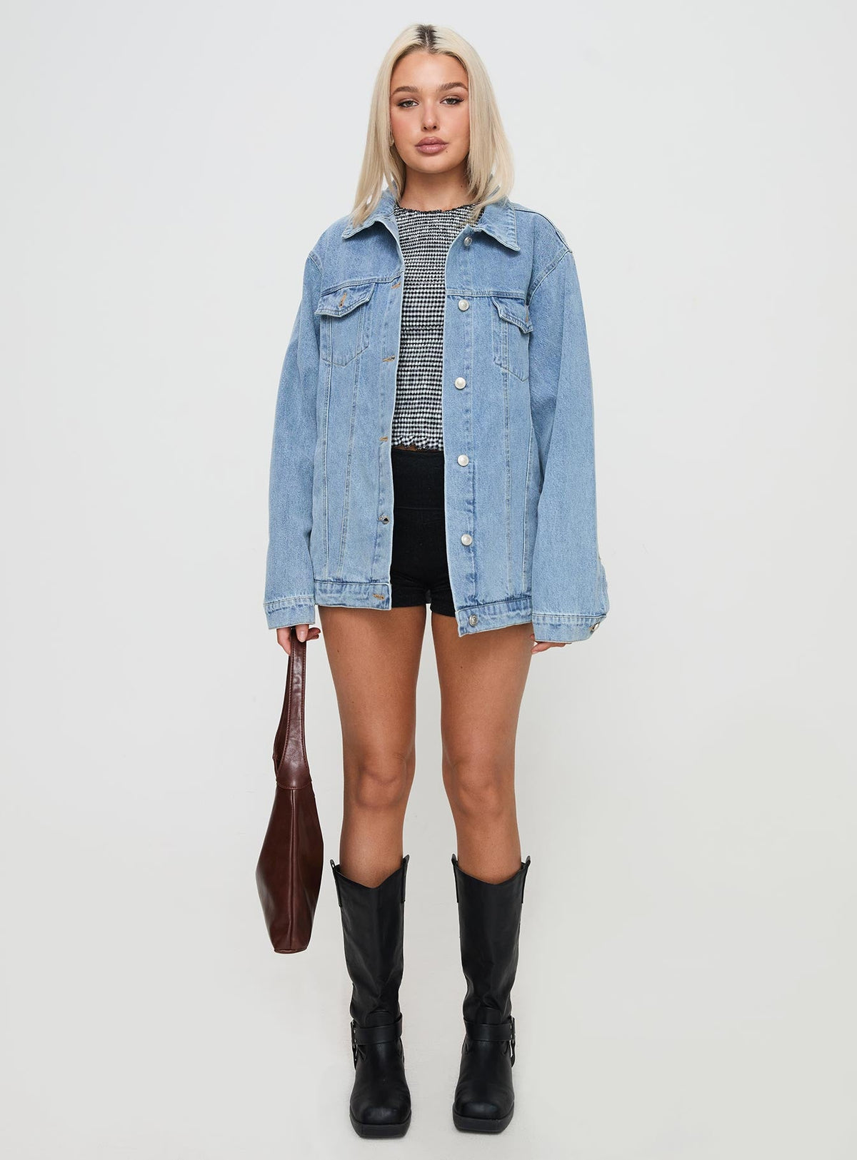 Chaqueta de mezclilla All You Need lavado claro