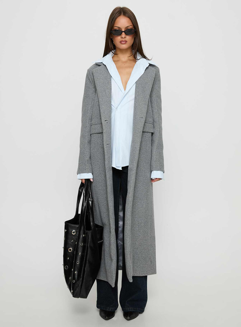 Abrigo largo Lovergirl gris