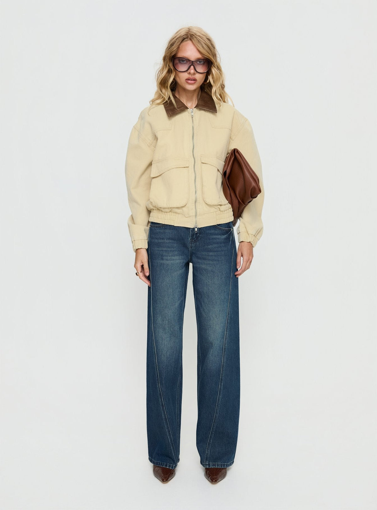 Chaqueta bomber Sancia beige