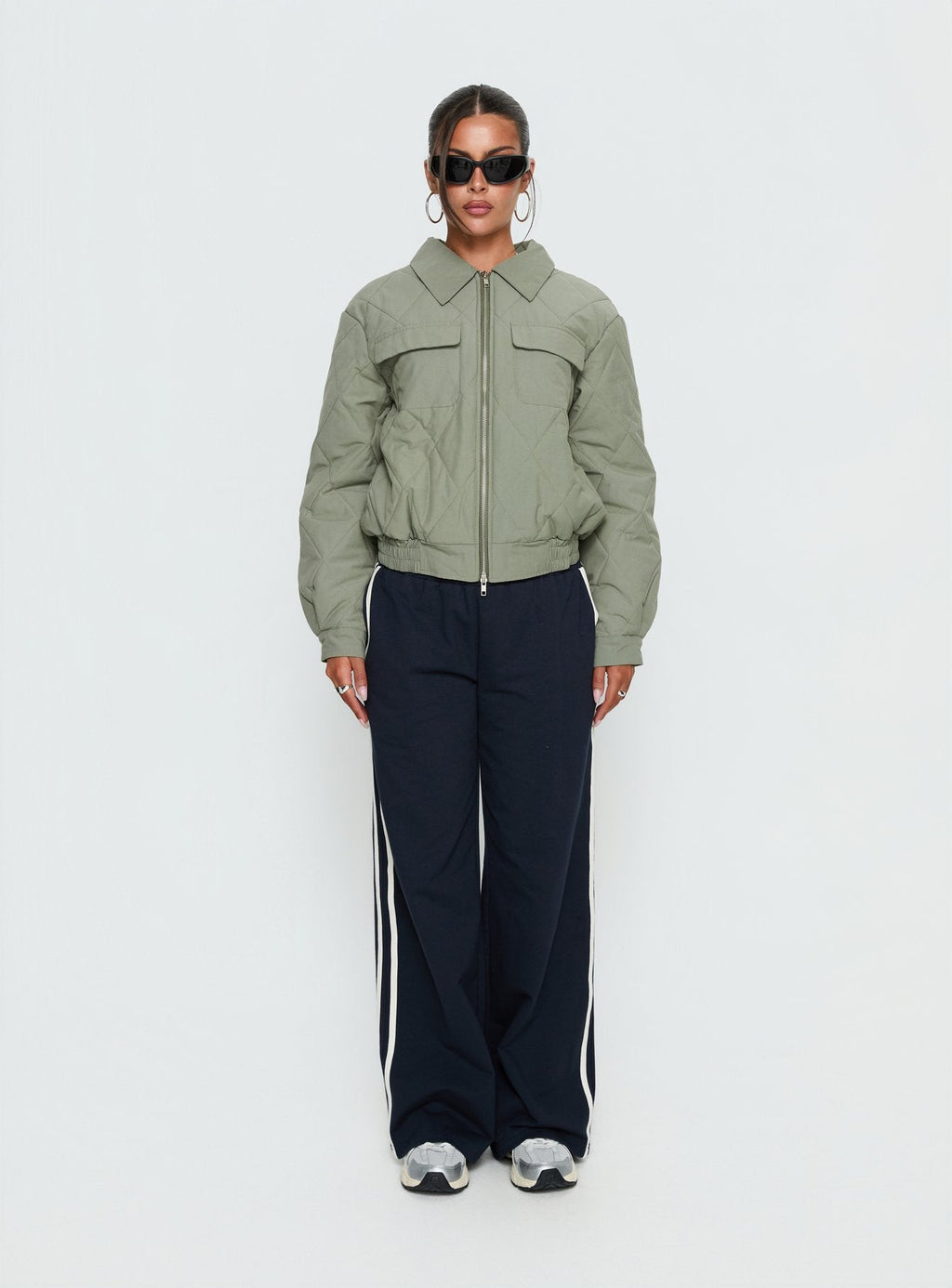 Chaqueta bomber acolchada Denvar verde