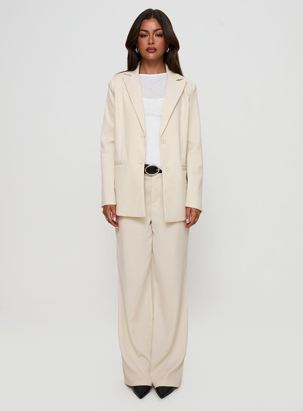 Blazer oversize Crowd Pleaser color crema