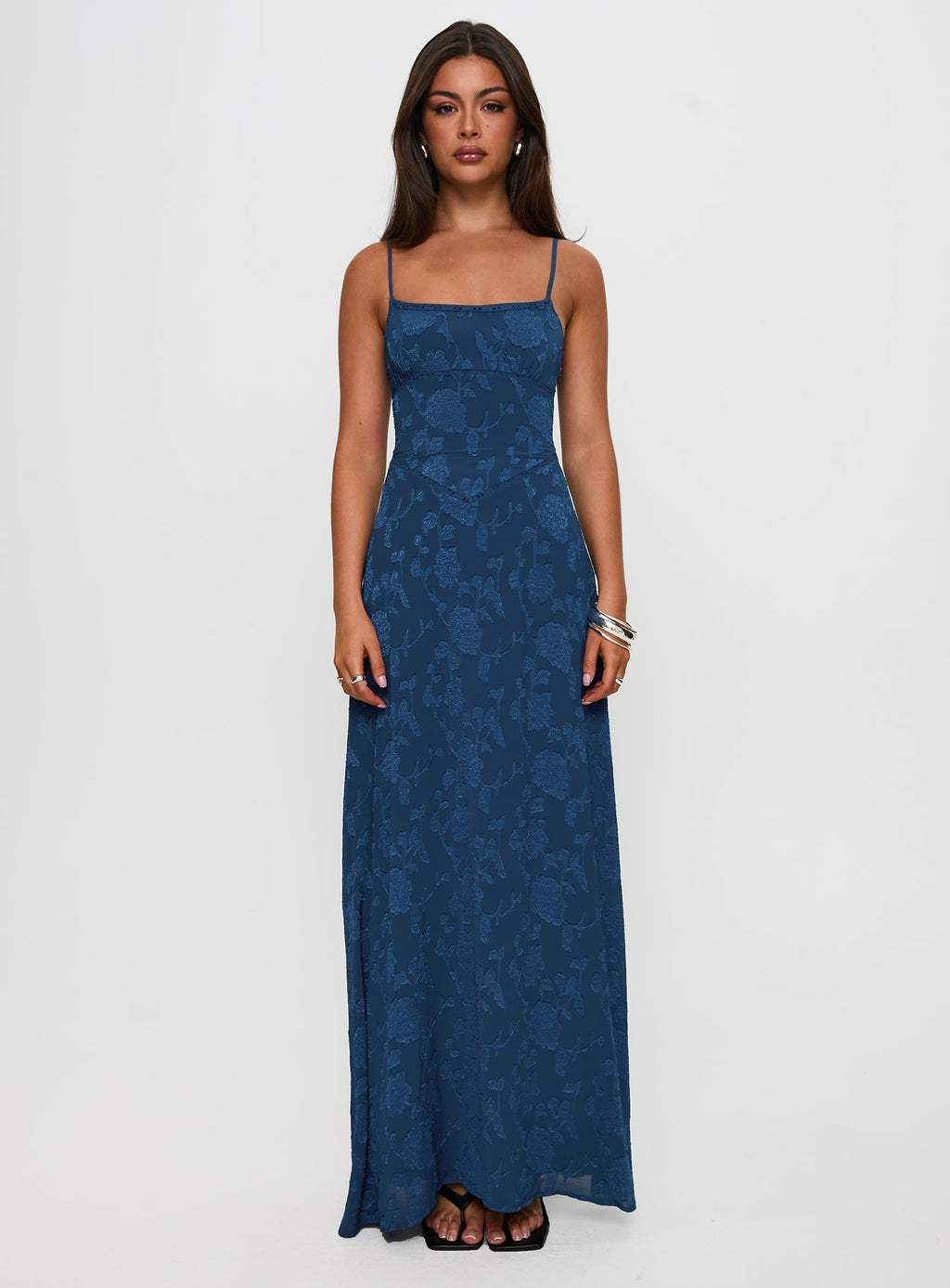 Vestido largo azul marino "South Of France"