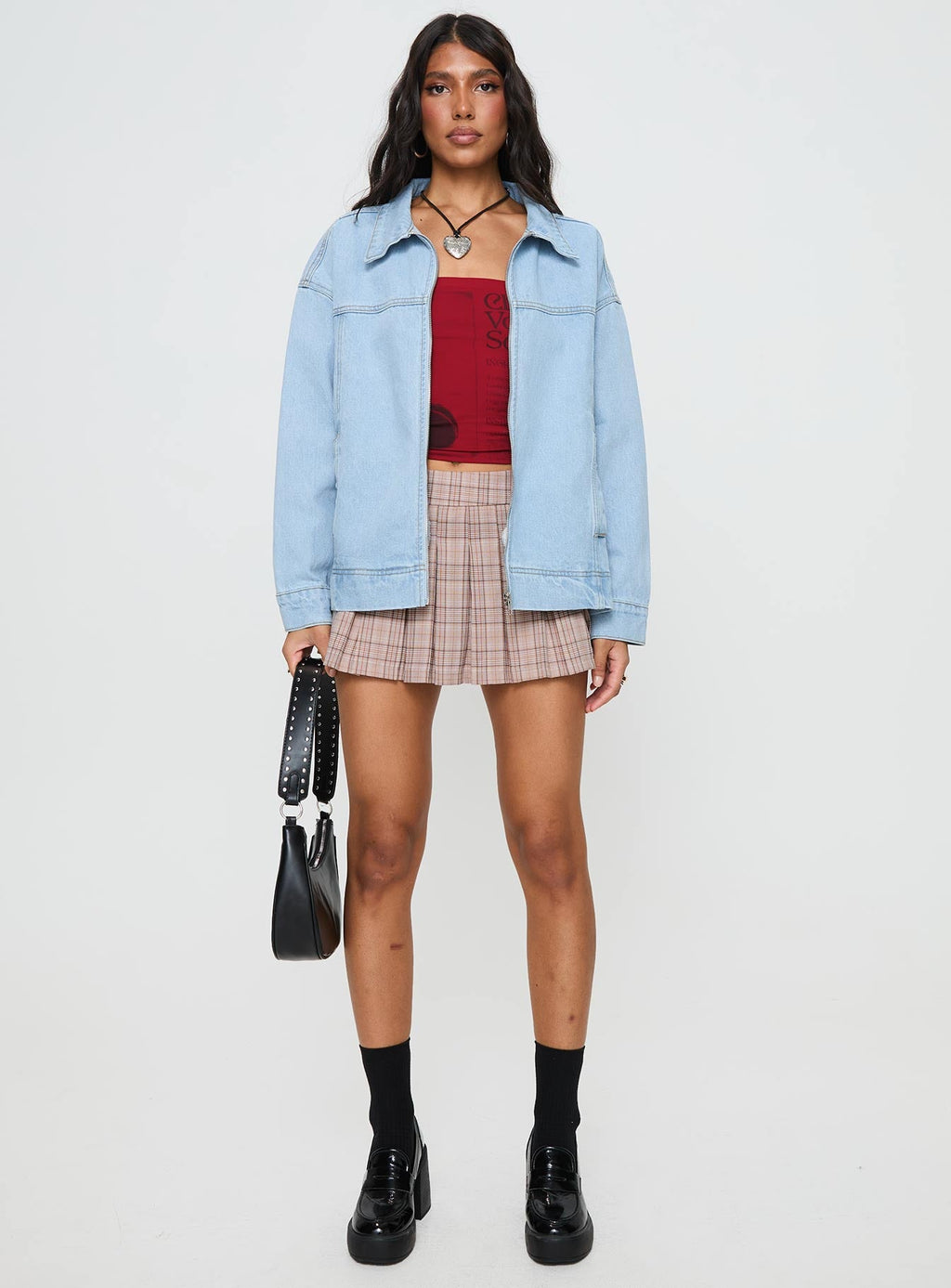 Chaqueta bomber de mezclilla Goldsmith lavado claro