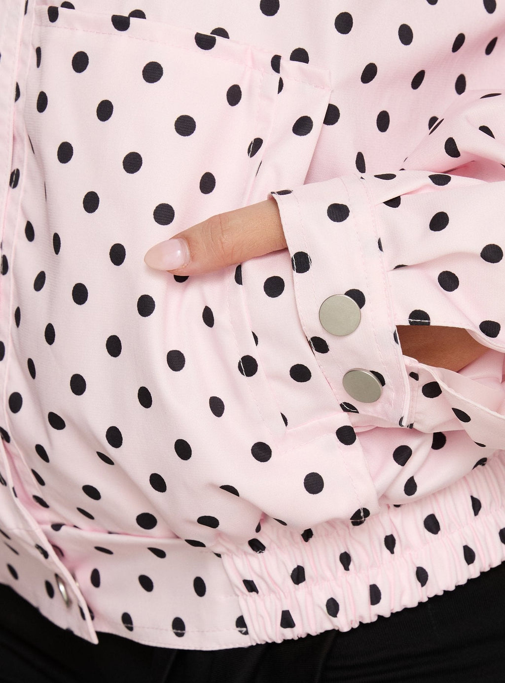 Chaqueta Oversized Swayer con Lunares Rosa