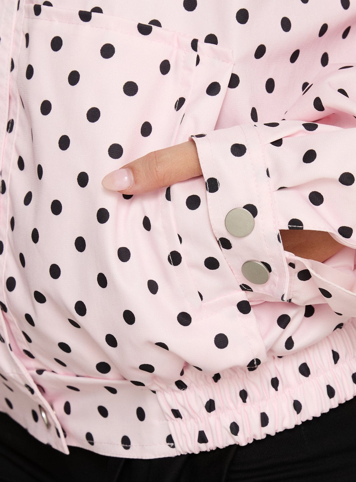 Chaqueta Oversized Swayer con Lunares Rosa