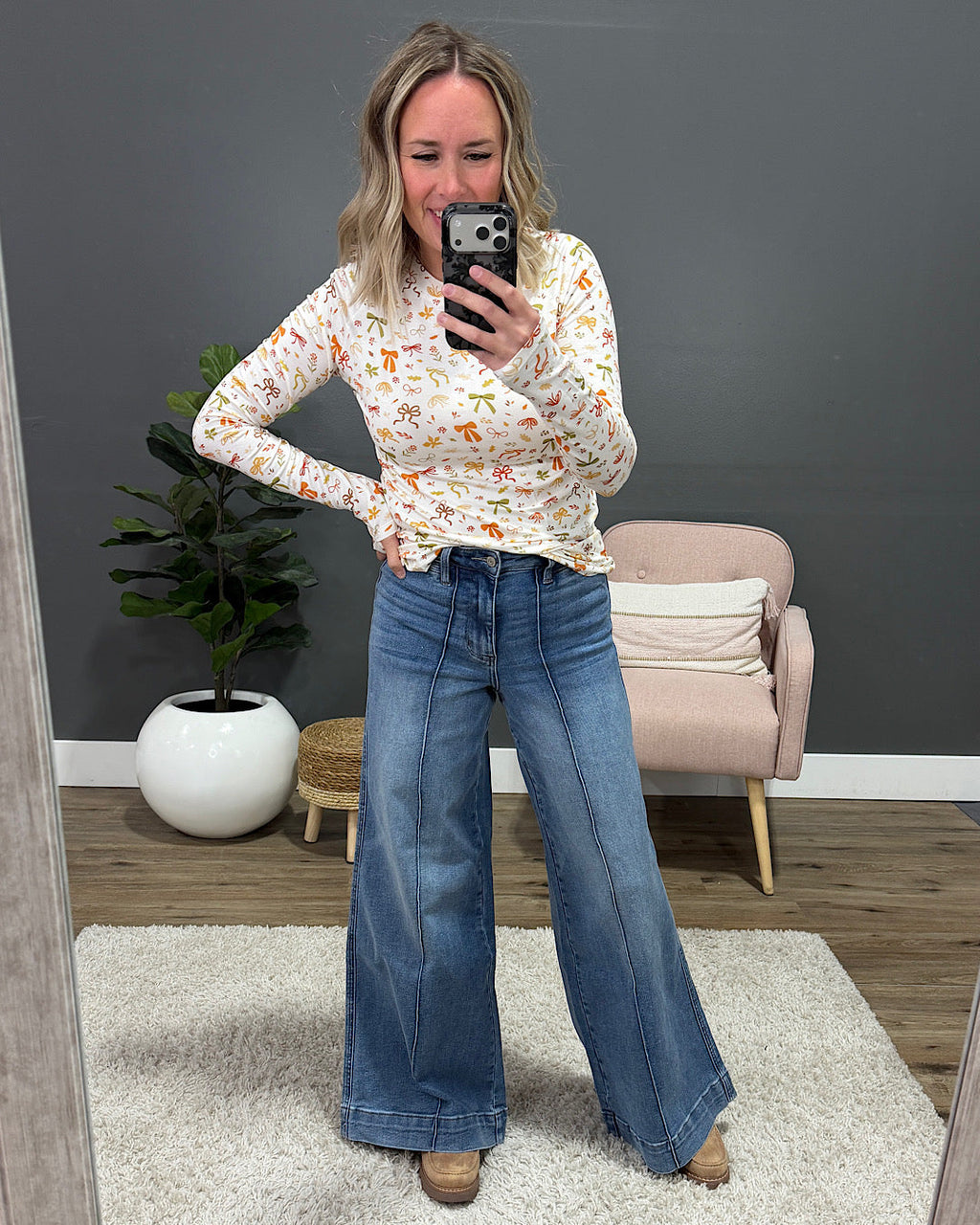 ¡NUEVO! Jeans de pierna ancha con costura frontal Judy Blue Hattie - Cortos, regulares y largos