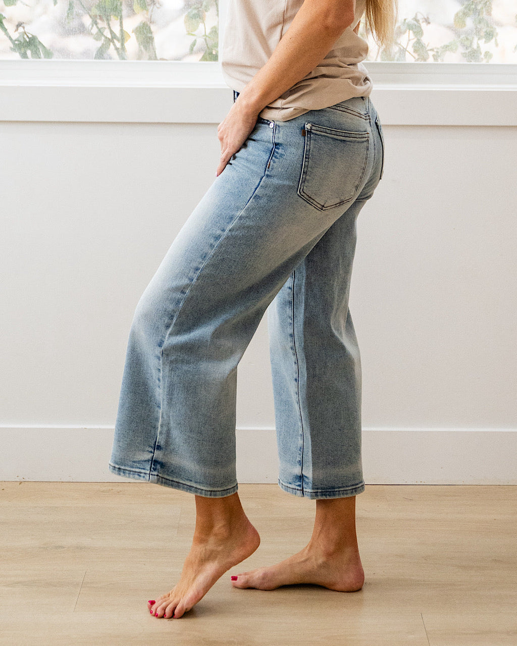 Jeans tipo culotte de pierna ancha Gretchen de Judy Blue