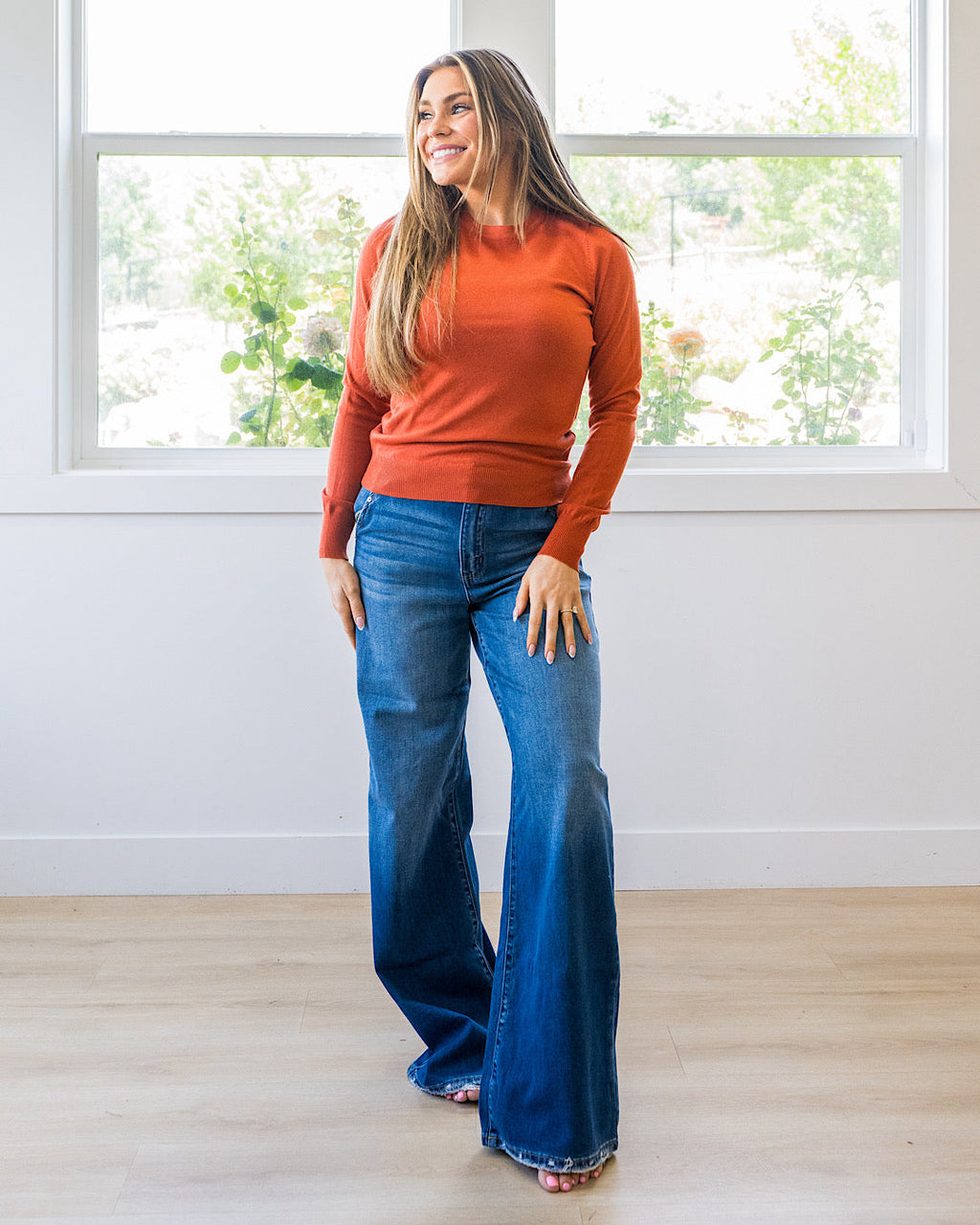 ¡NUEVO! Suéter de punto fino Eleanor - Color óxido