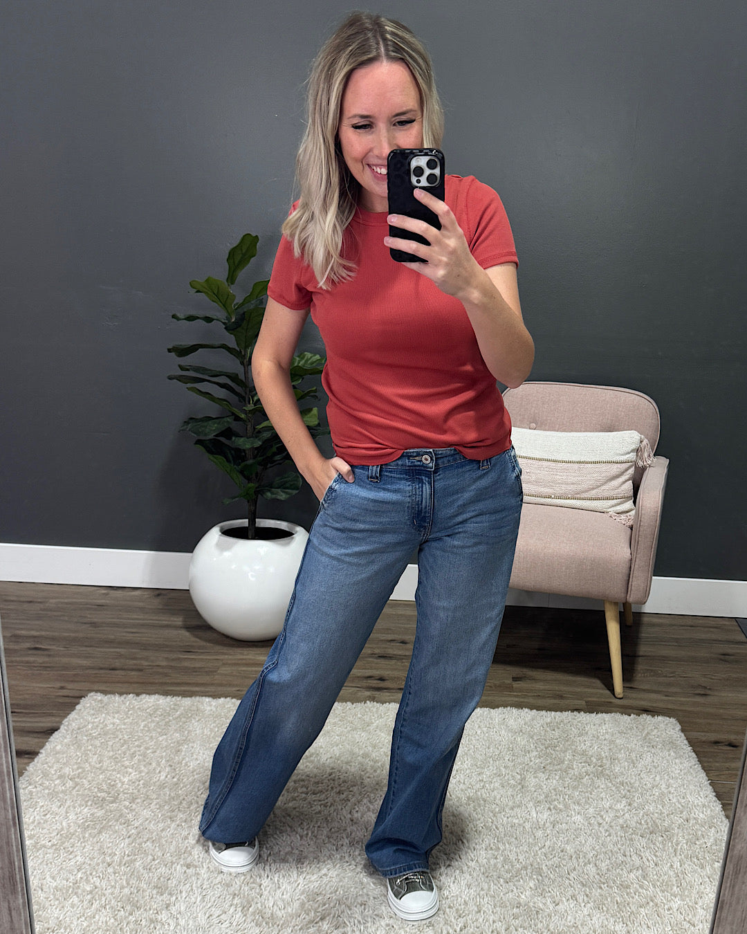 Jeans de pierna ancha KanCan Kimberley sin efecto desgastado