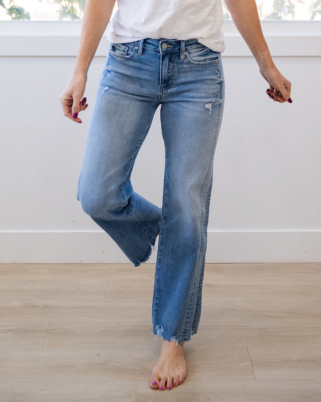 Jeans rectos KanCan Evalina con abertura lateral