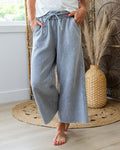 Pantalones cómodos de pierna ancha y corte cropped - Sleet