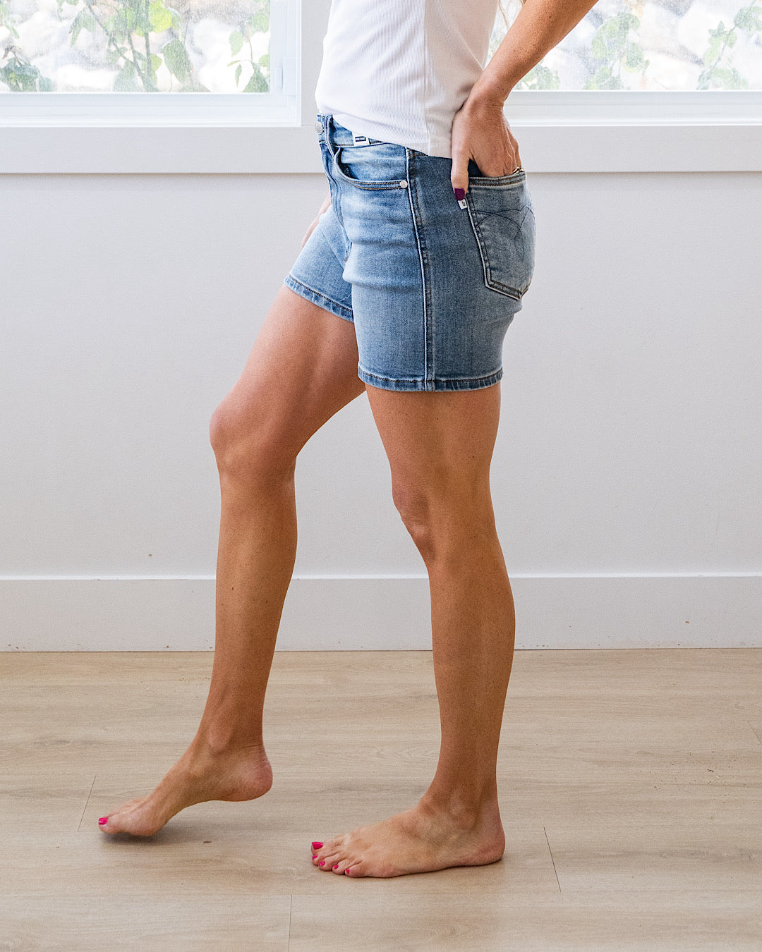 Shorts de mezclilla Judy Blue "Don't Go" sin desgastes EN OFERTA