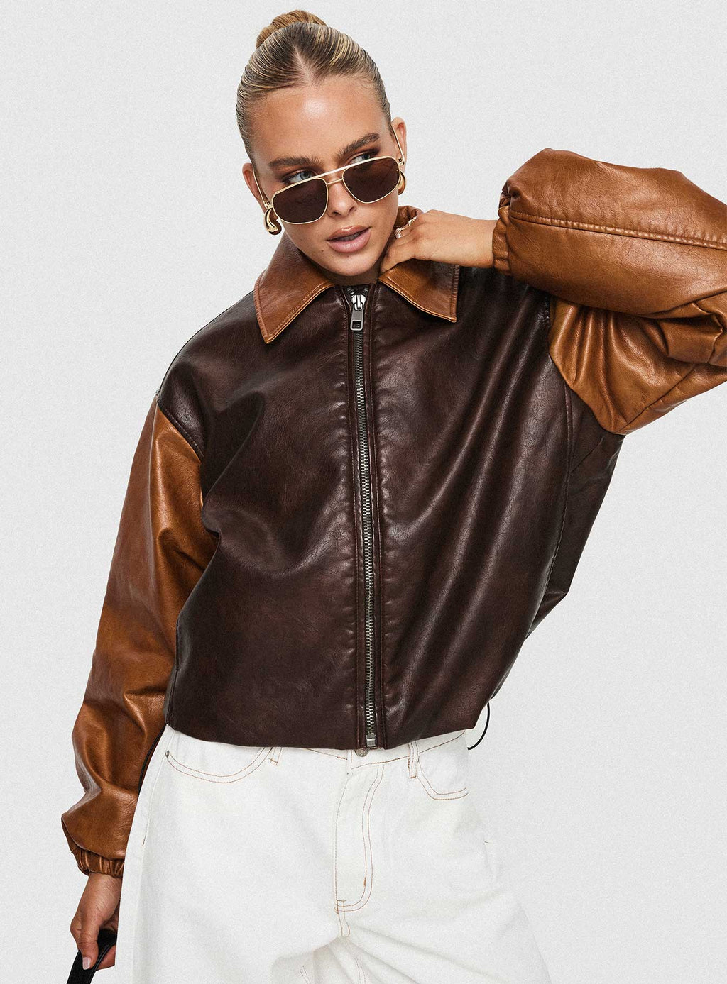 Chaqueta bomber Nirvana color chocolate