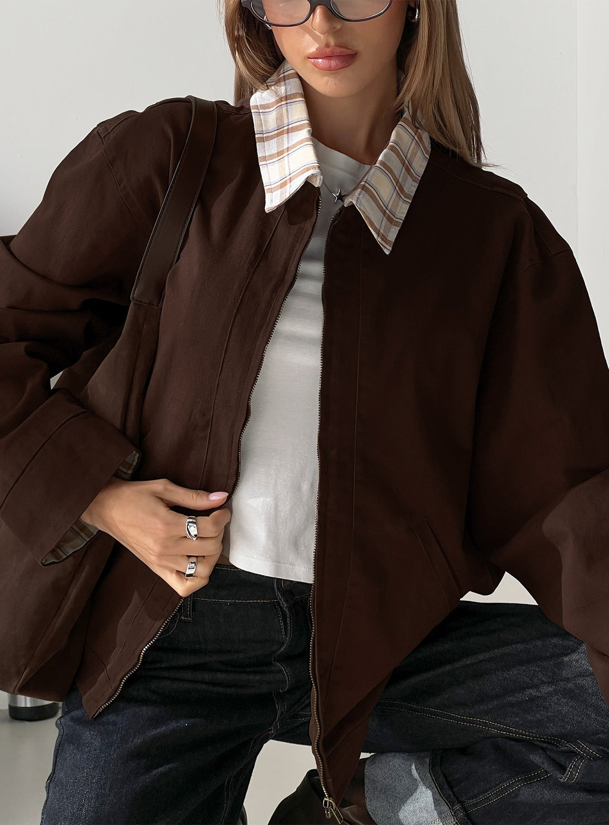 Chaqueta de trabajo Soraia marrón