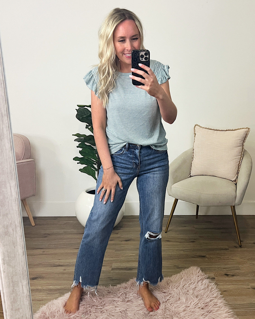 Jeans estilo papá desgastados Lovervet Lucy