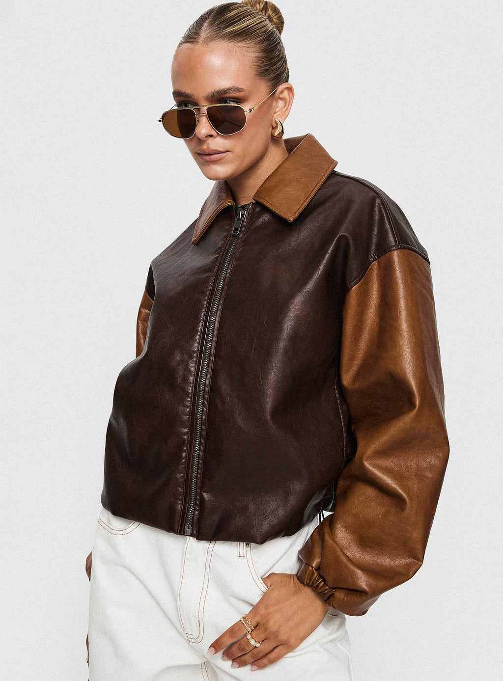 Chaqueta bomber Nirvana color chocolate