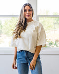 ¡NUEVO! Top de punto suave oversize Annie - Crema