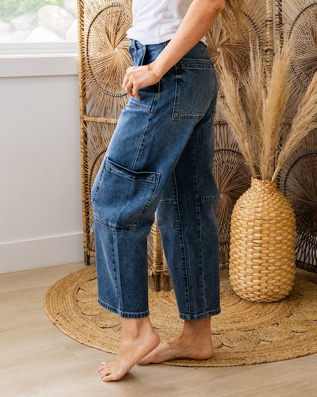 Jeans tipo cargo "All I Know" de KanCan en OFERTA