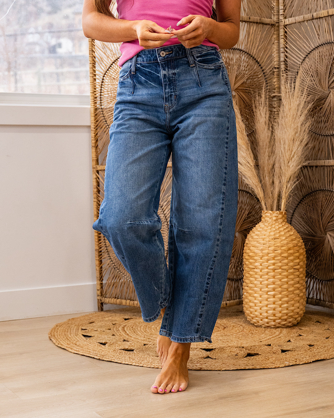 Jeans tipo barril KanCan No Reason sin roturas EN OFERTA