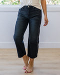 ¡NUEVO! Jeans Alexandra estilo barrel sin roturas - Negro