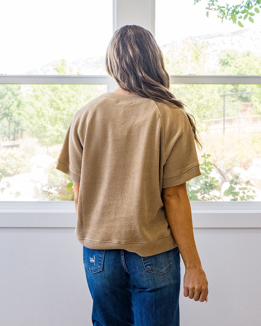 ¡NUEVO! Blusa Malia con cordón y pretina ajustada - Taupé