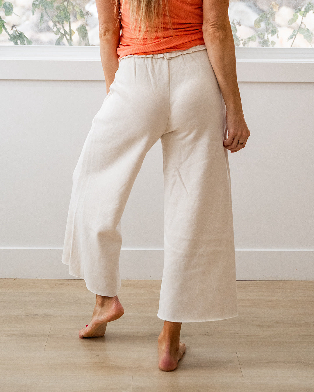 Pantalones anchos y cortos cómodos - Arena beige