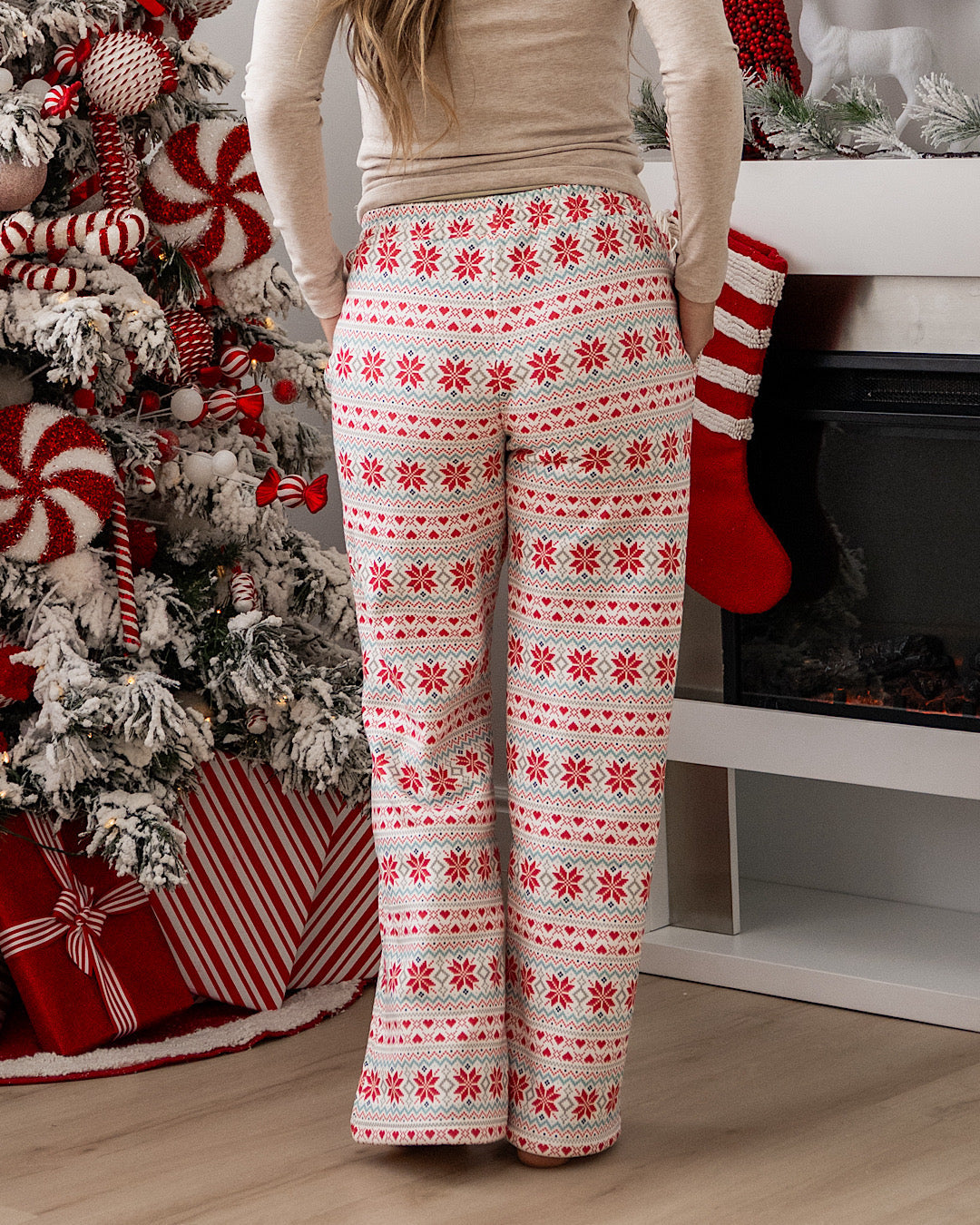 Pantalones cómodos Comfort Zone de Ampersand Ave - Frosted Fair Isle VENTA FINAL