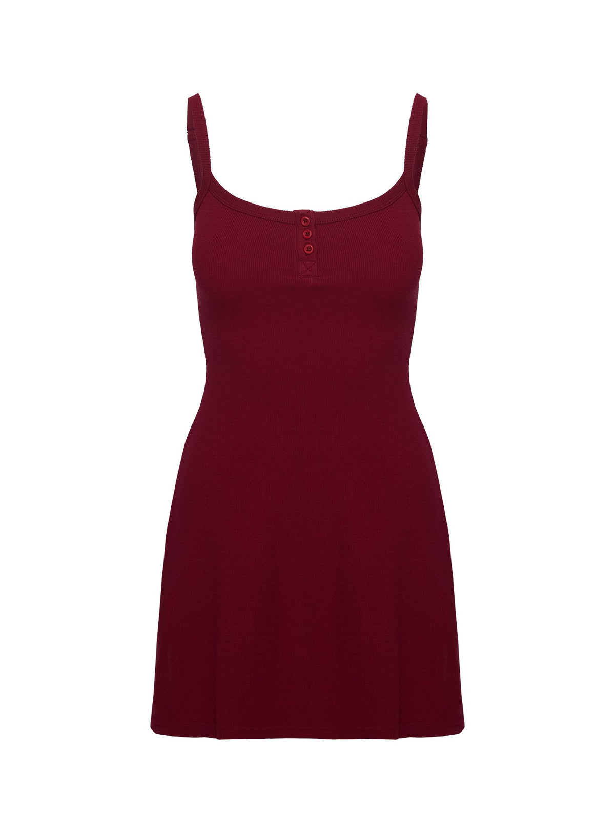 Minivestido Rojo Rib Básico