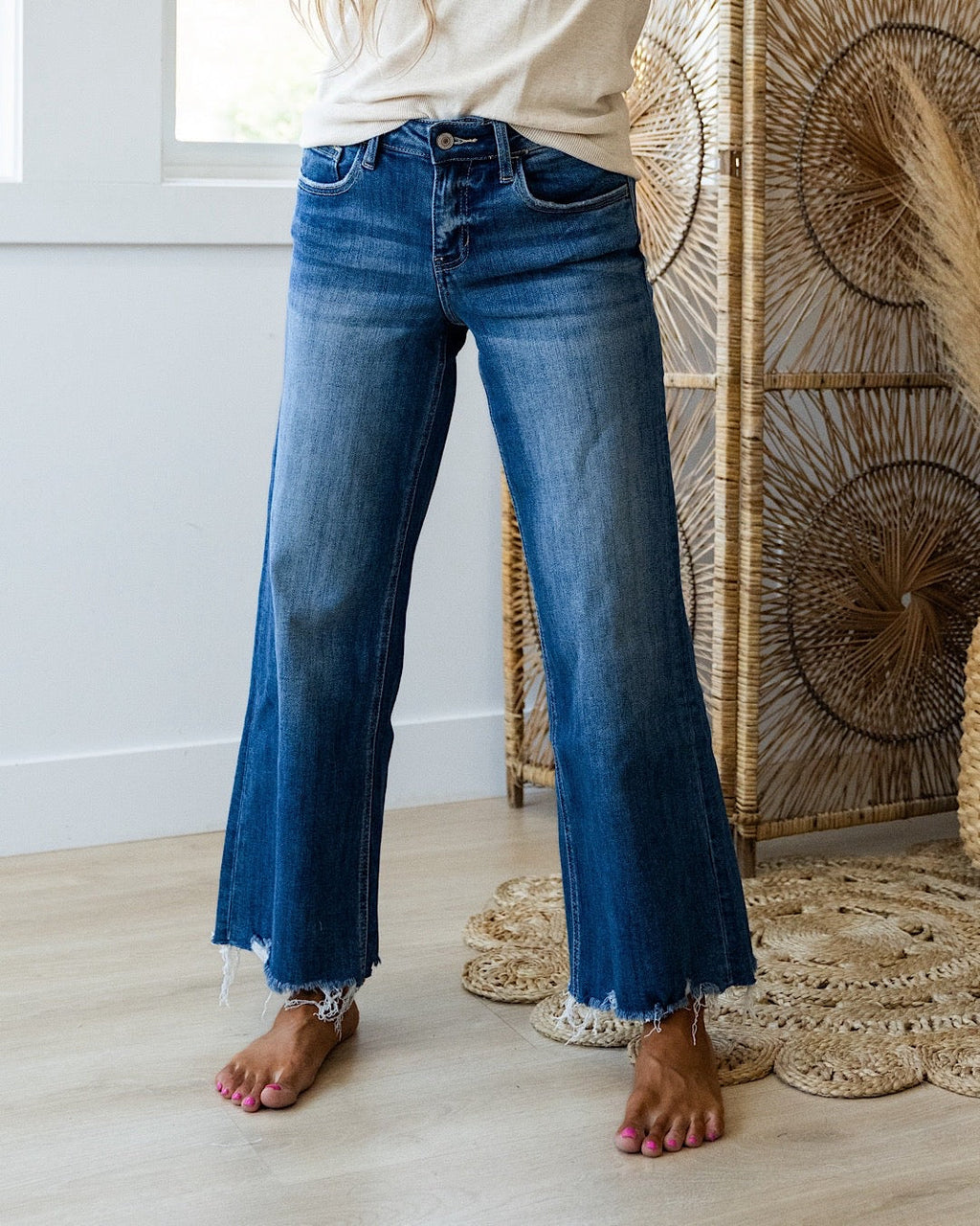 Jeans de pierna ancha y sin desgaste What If de Lovervet