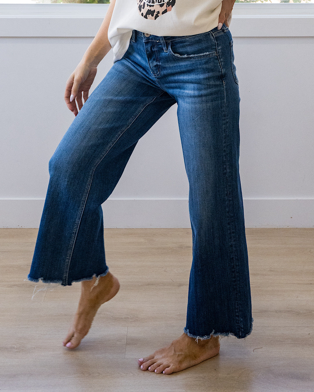 Jeans de pierna ancha y sin desgaste What If de Lovervet