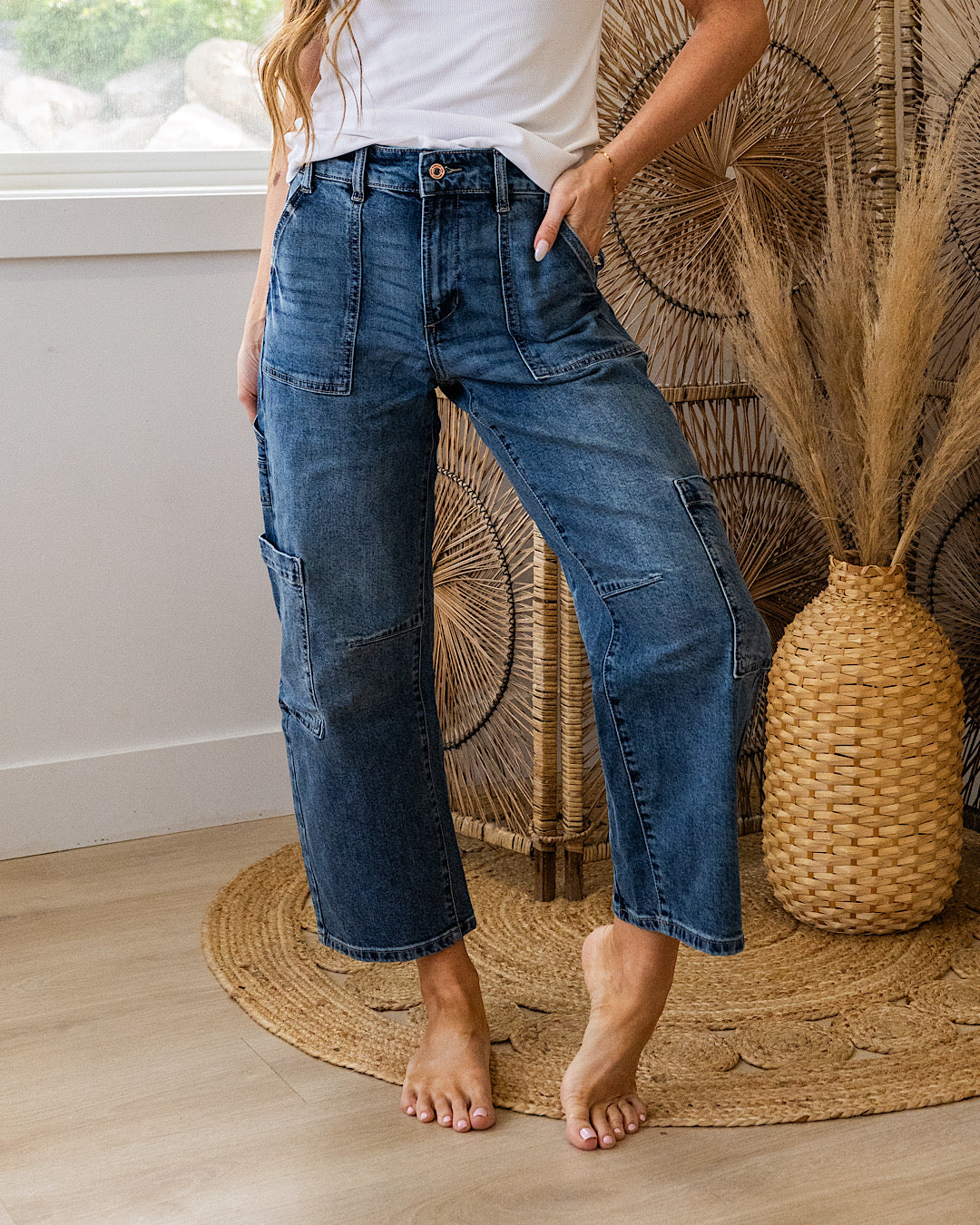 Jeans tipo cargo "All I Know" de KanCan en OFERTA
