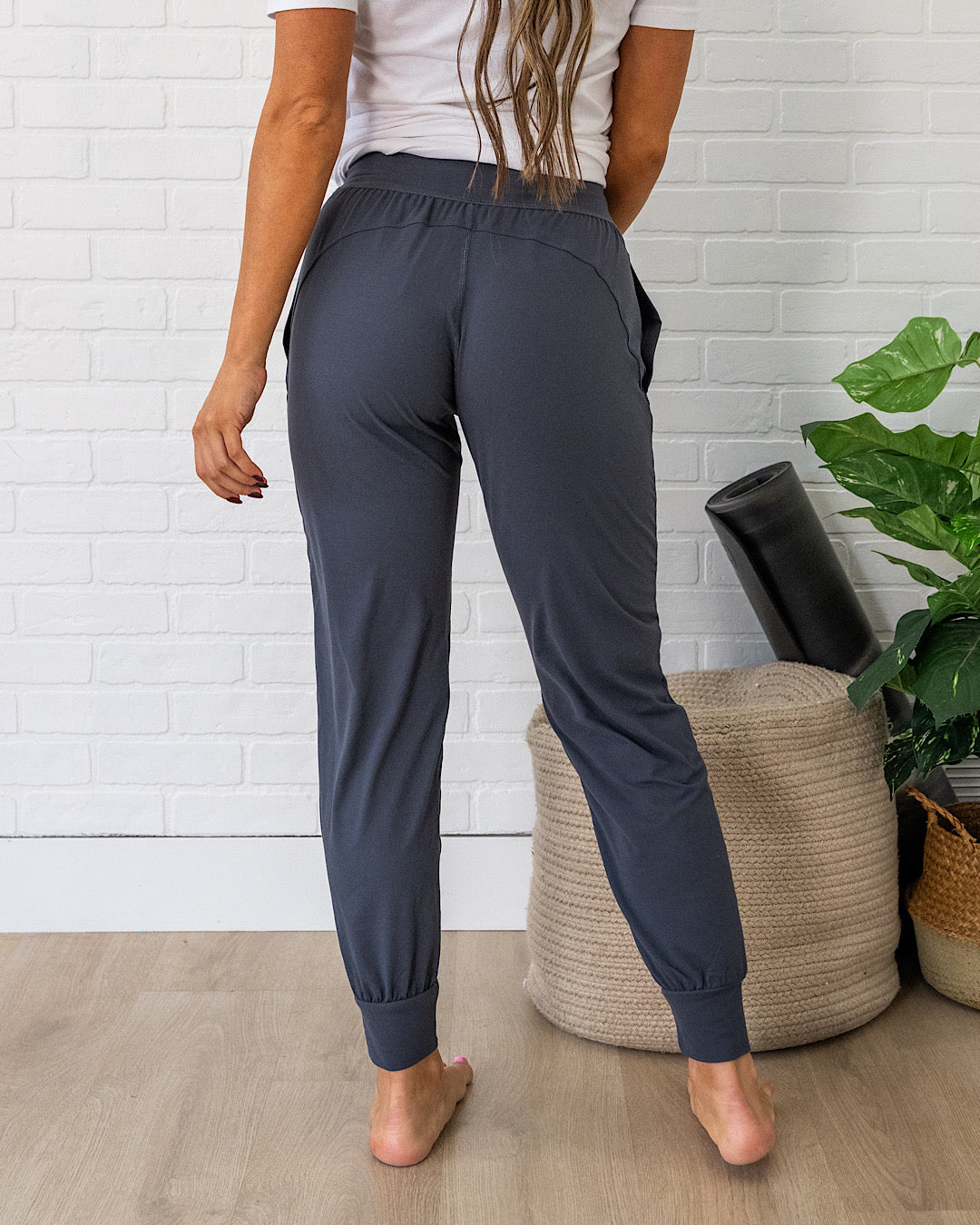 Pantalones de yoga tipo jogger - Gris marengo