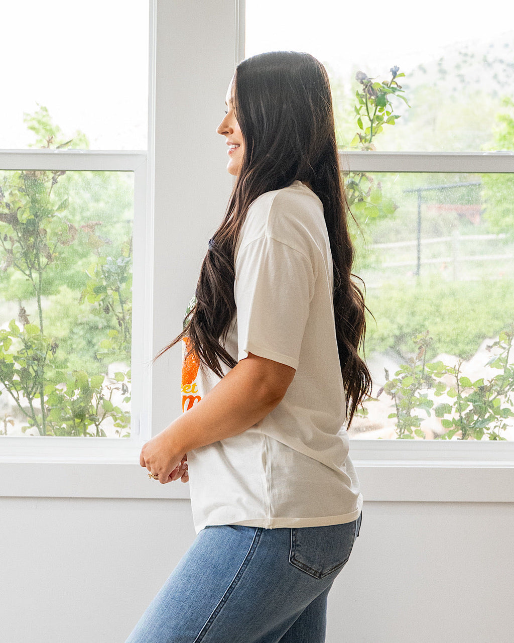 Camiseta Farmer's Market Blossom - Marfil