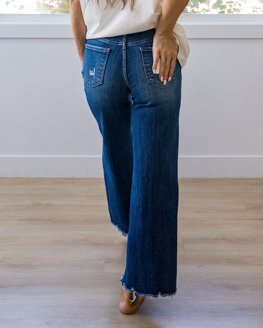 Jeans de pierna ancha y sin desgaste What If de Lovervet