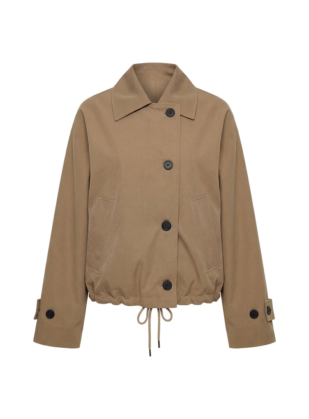 Gabardina corta Sandria color beige