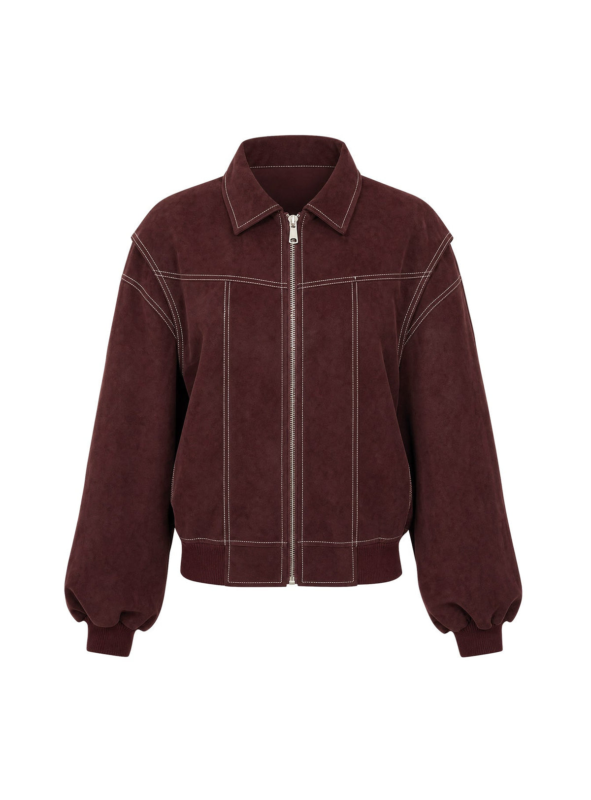 Chaqueta tipo bómber Vista color burdeos